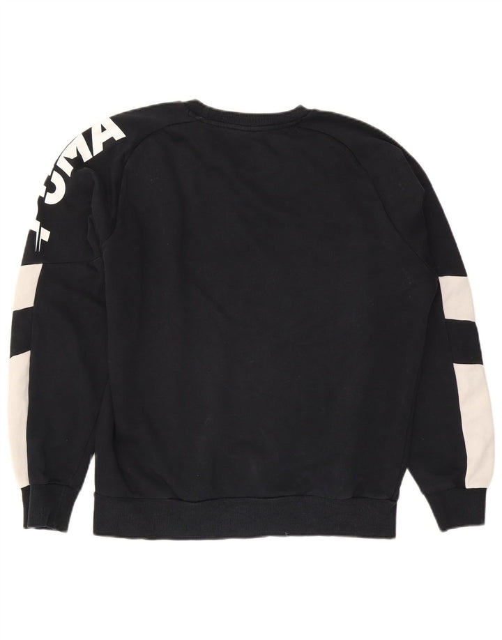 Puma Herren Grafik-Sweatshirt-Pullover, Mittelschwarz, Farbblock