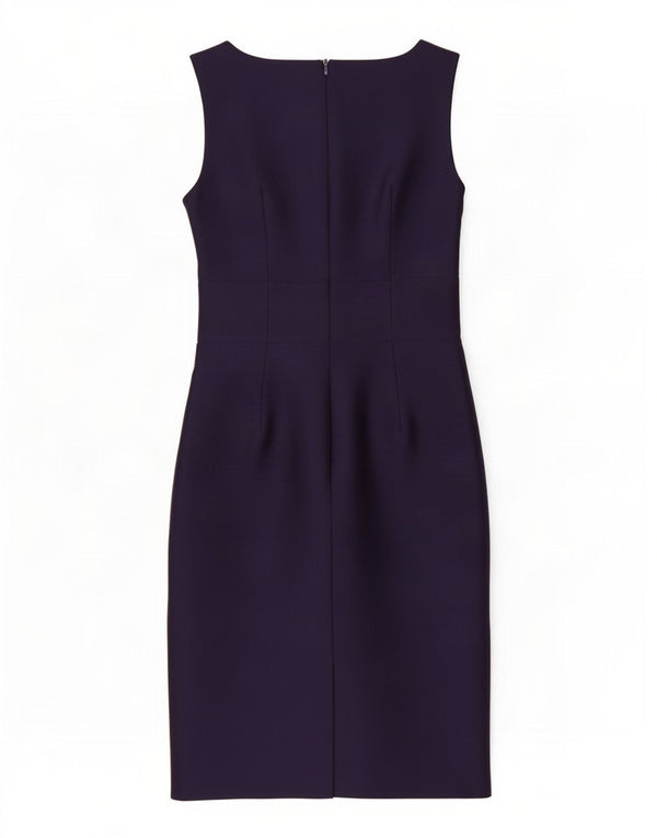 Hobbs Damen Ärmelloses Etuikleid UK 10 Small Lila Wolle