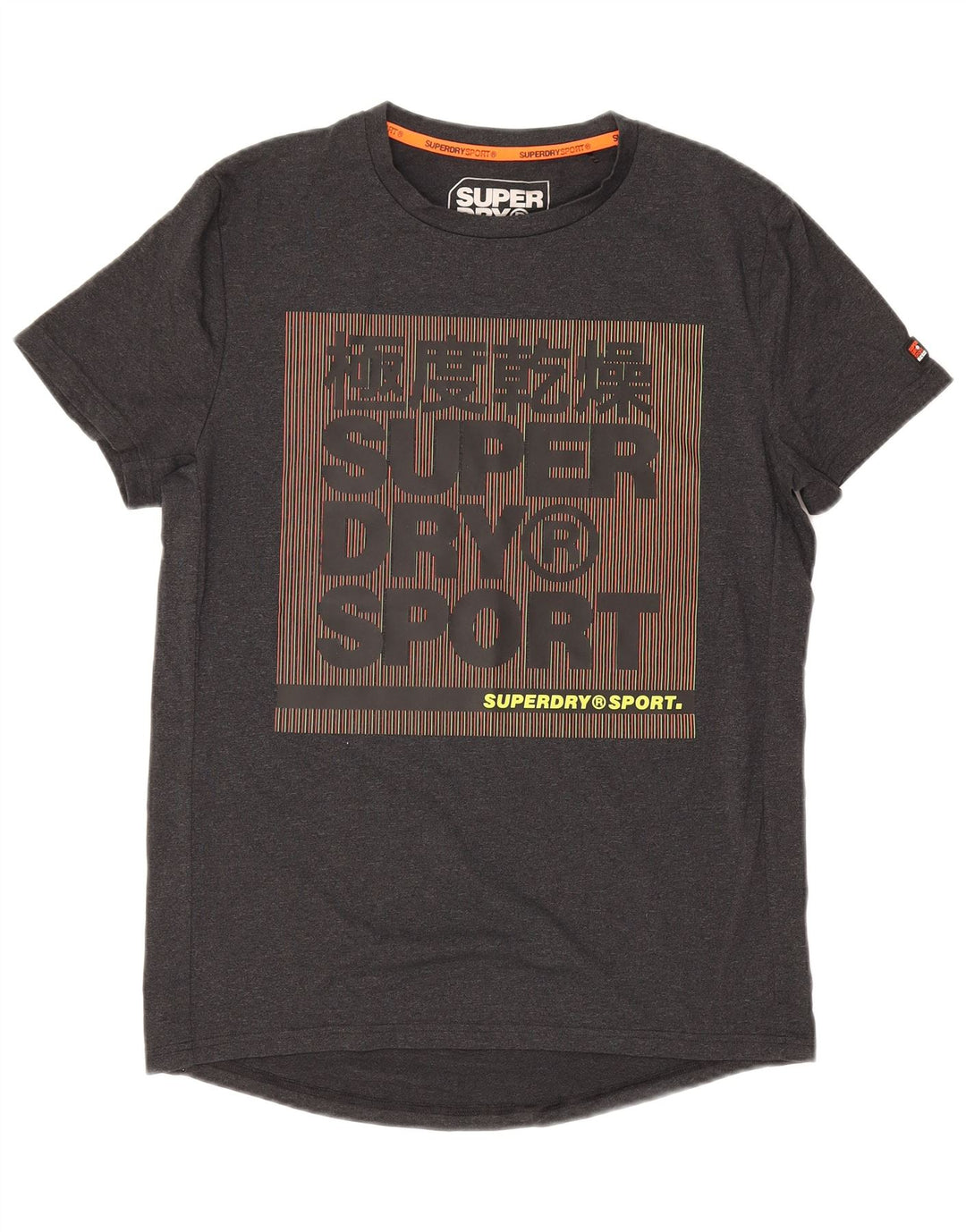 Superdry Herren Grafik-T-Shirt-Oberteil aus mittelgrauer Baumwolle