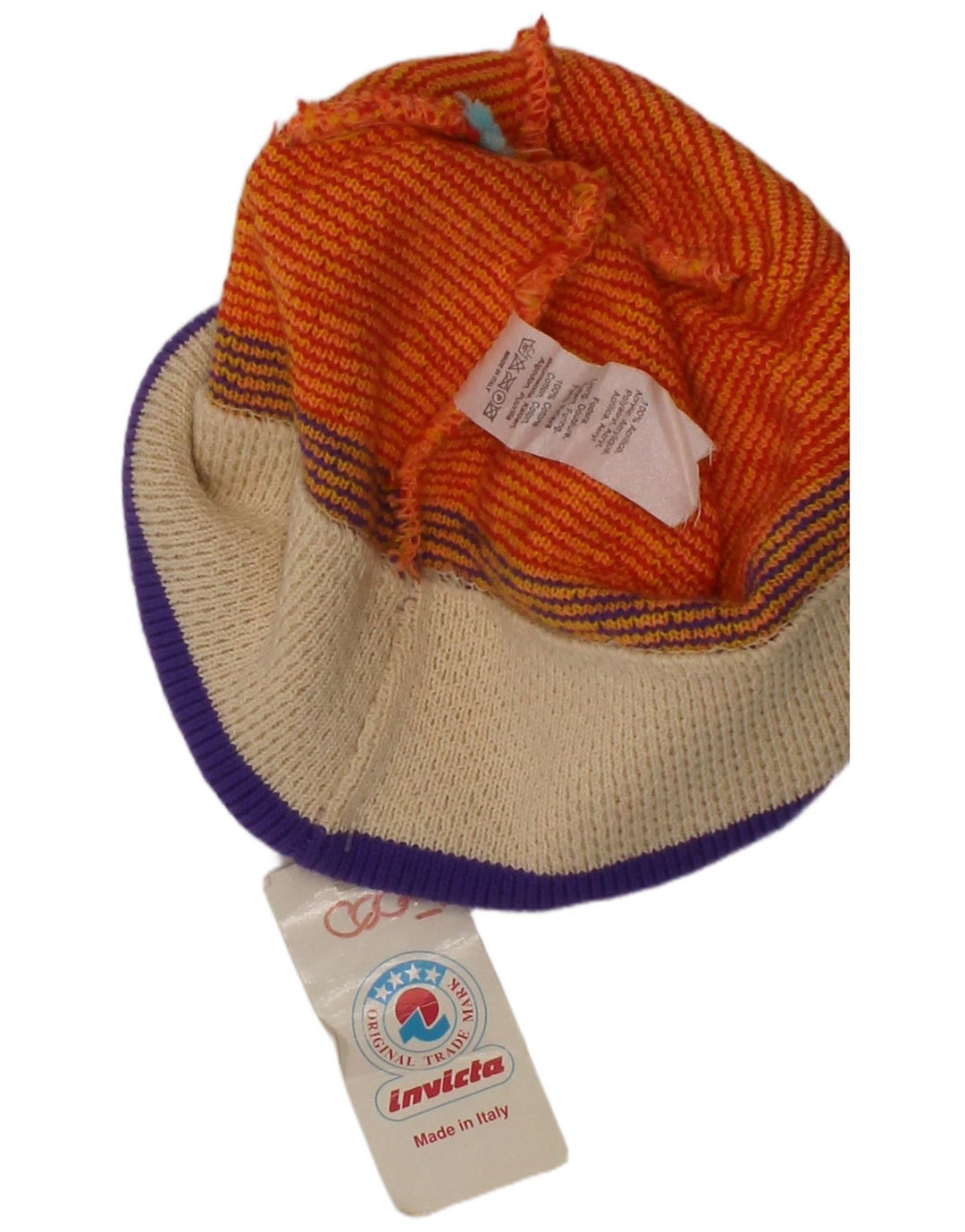 Invicta Womens Graphic Knit Bommelmütze Einheitsgröße Orange Acryl