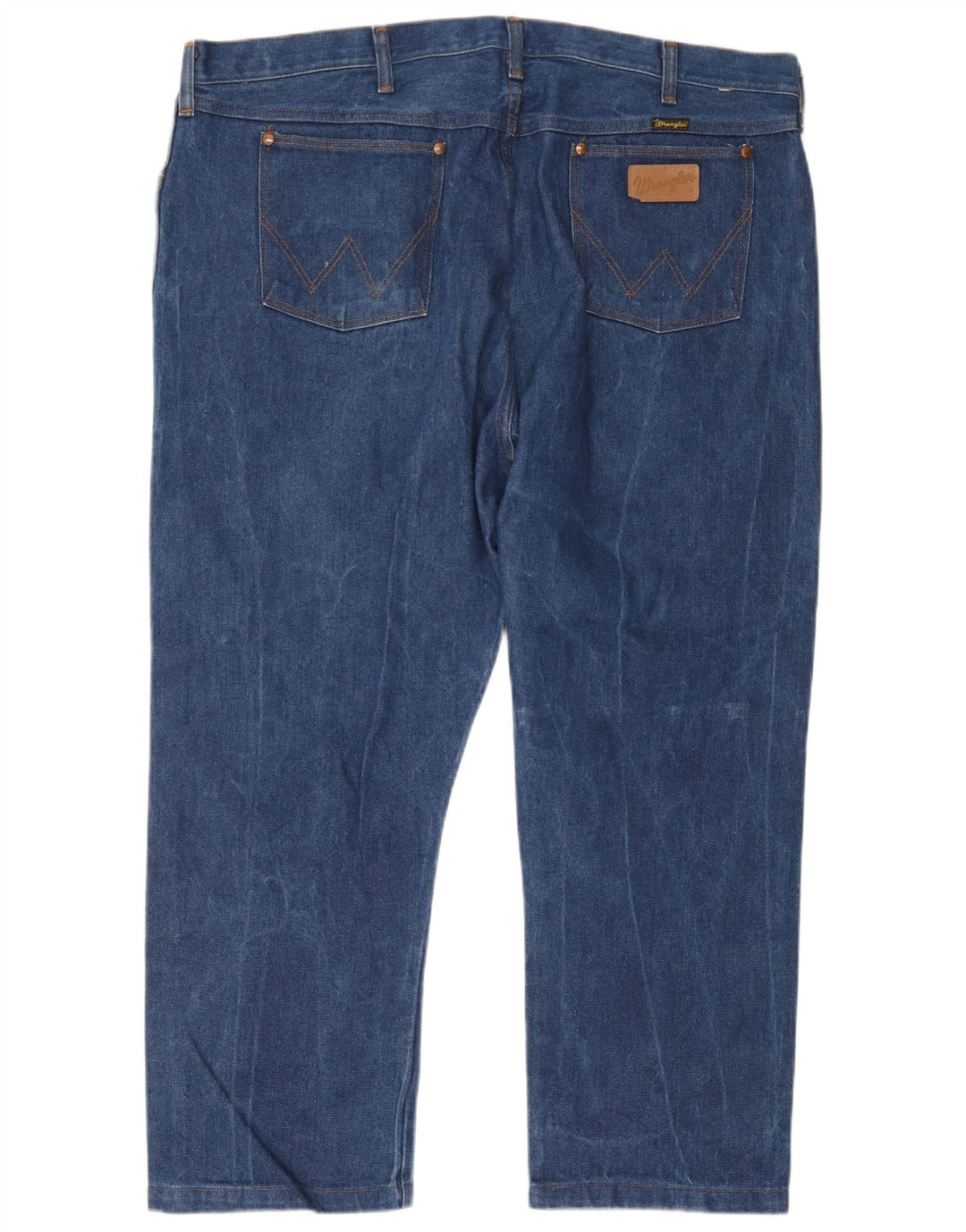Wrangler Herren verkürzte gerade Jeans W44 L26 Blau