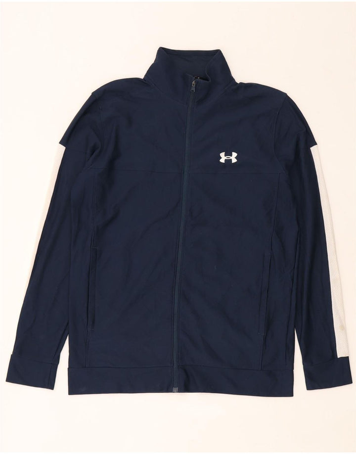 Under Armour Herren-Trainingsanzug-Top-Jacke, mittelgroß, Marineblau, Farbblock