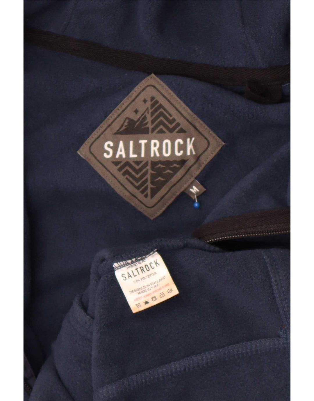 Saltrock Herren-Fleecejacke mit Kapuze, UK 38, mittelmarineblau, Polyester