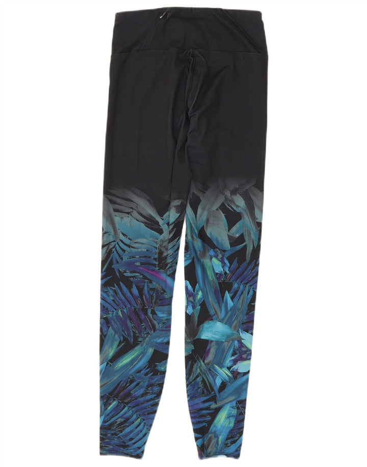 Marks & Spencer Damen Leggings UK 8 Small Schwarz geblümtes Polyester