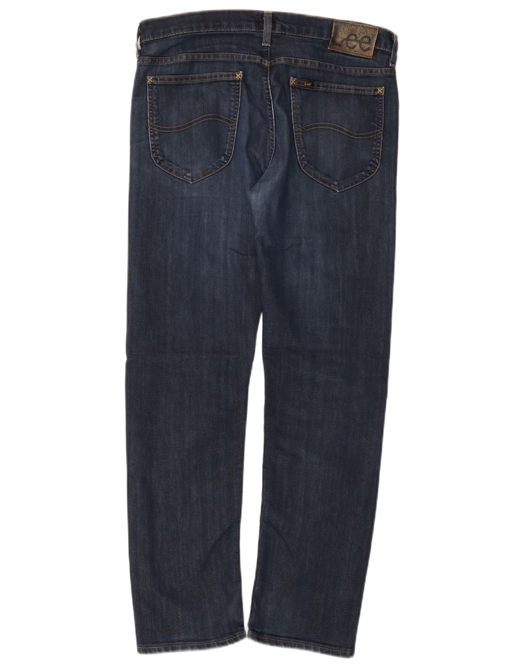 Lee Damen Daren Straight Jeans W33 L30 Marineblaue Baumwolle