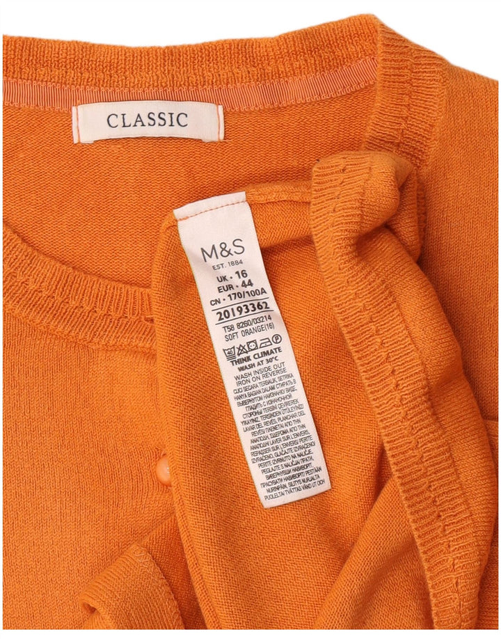 Marks & Spencer Damen-Strickjacke in Übergröße, Gr. 16, Orange
