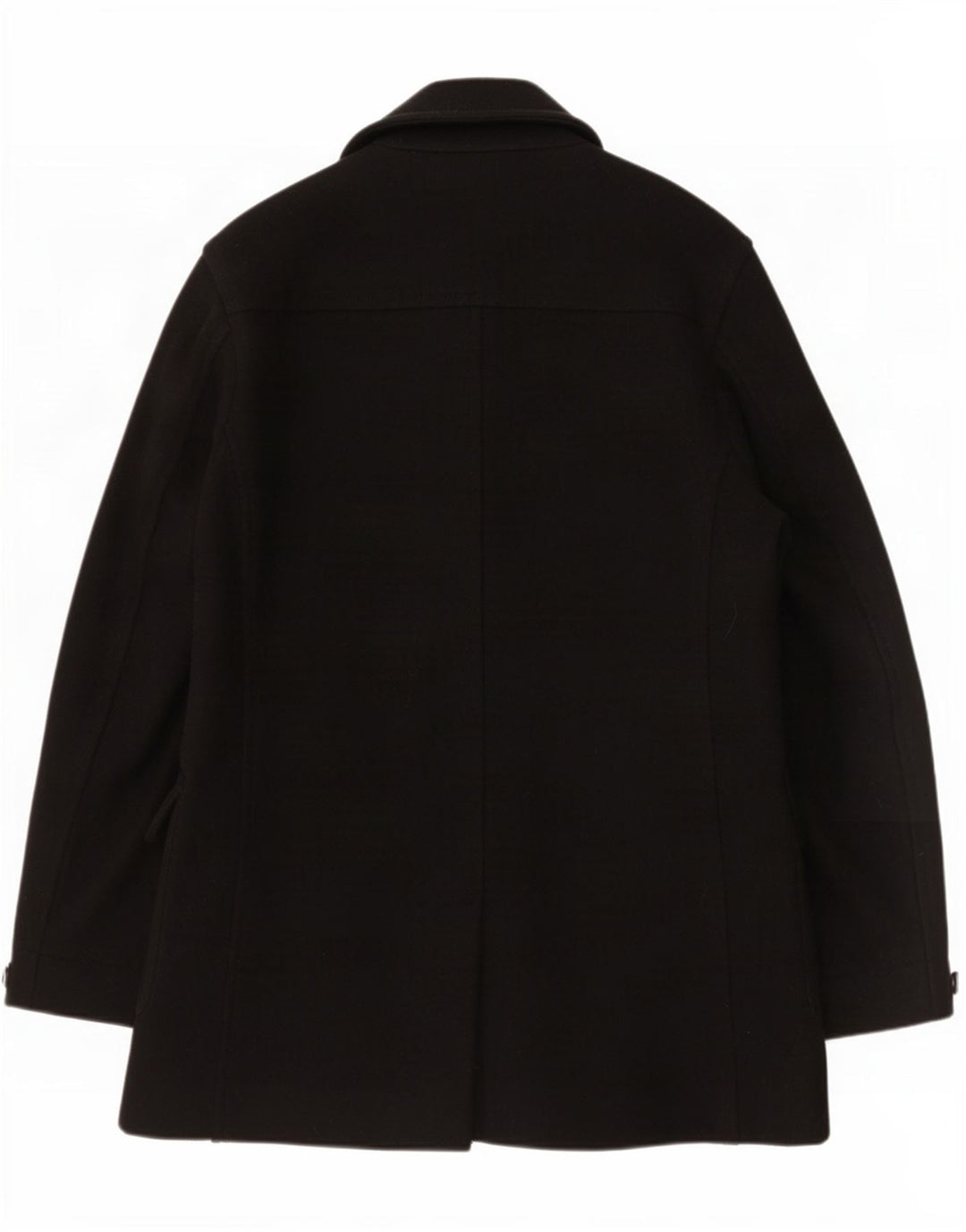 Calvin Klein Jeans Herren Pea Coat UK 40 Große schwarze Wolle
