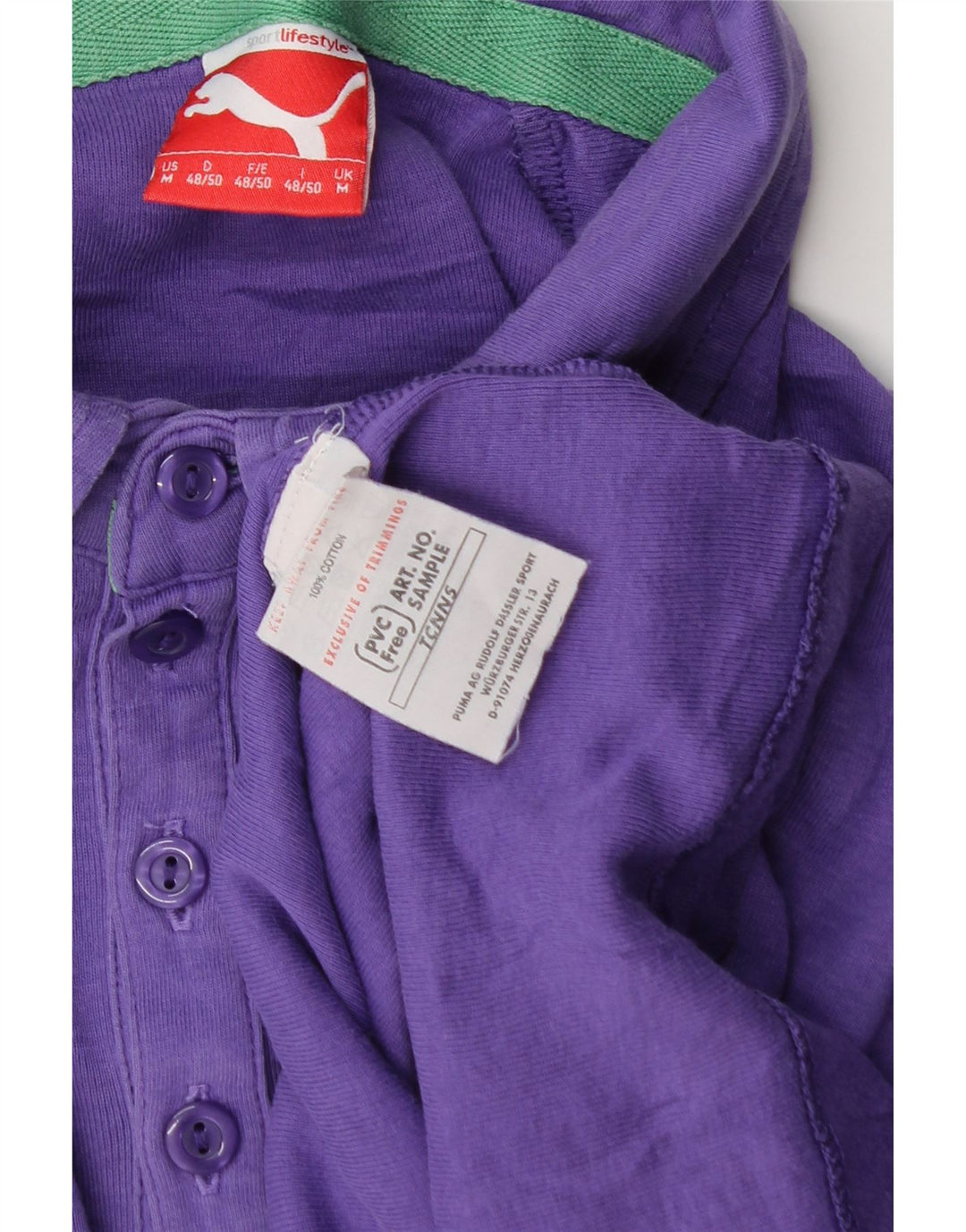 Puma Herren-Poloshirt aus mittelvioletter Baumwolle