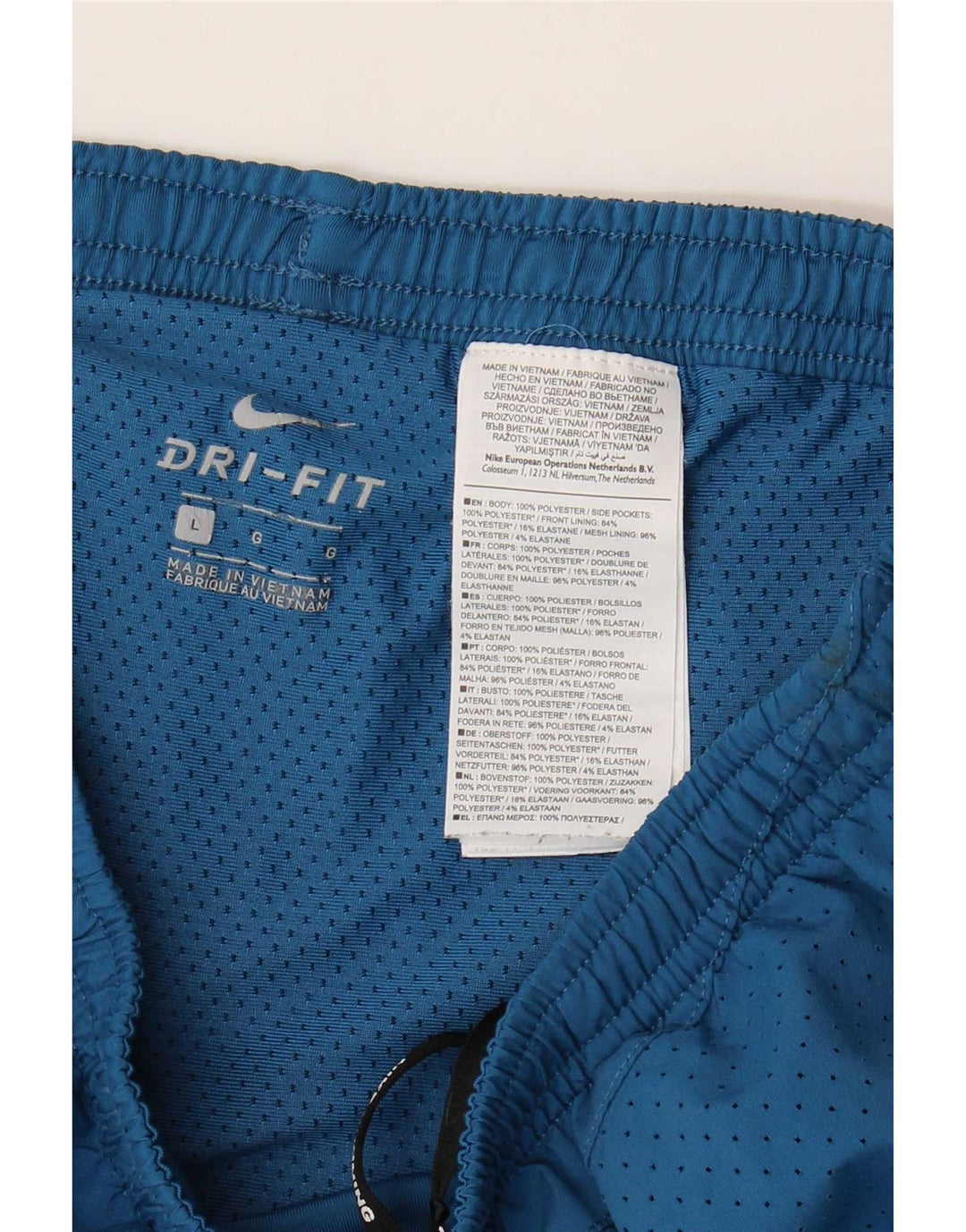 Nike Herren Dri Fit Sportshorts, Größe L, Blau, Polyester
