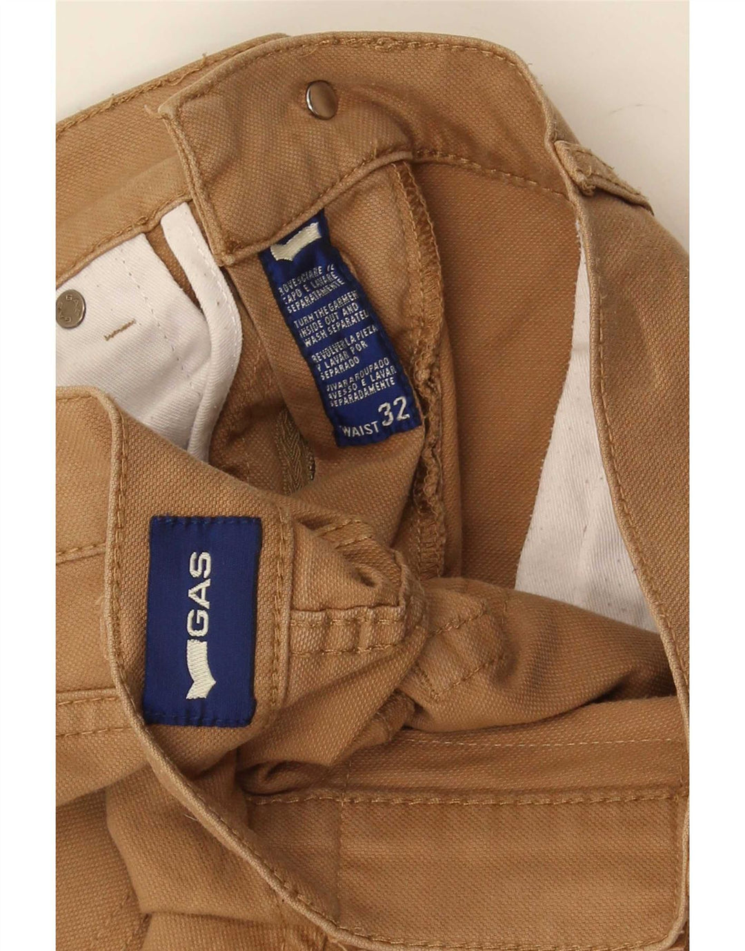 Gas Herren-Kurzhose, W32, L24, Beige