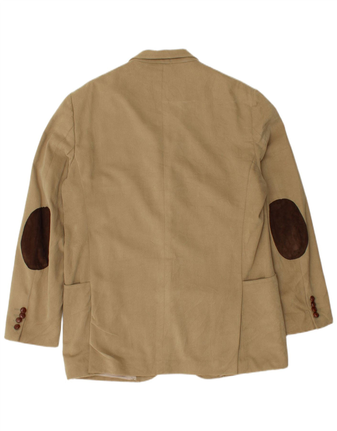 Velluto Duca Visconti Herren 3-Knopf-Blazerjacke IT 52 XL Beige Baumwolle