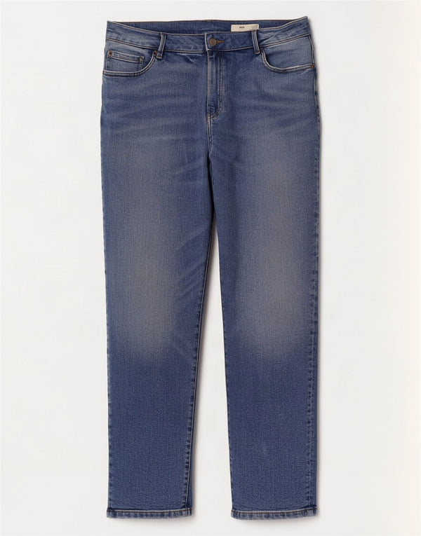 Marks & Spencer Damen Mom Tapered Jeans UK 16 Large W32 L26 Blau
