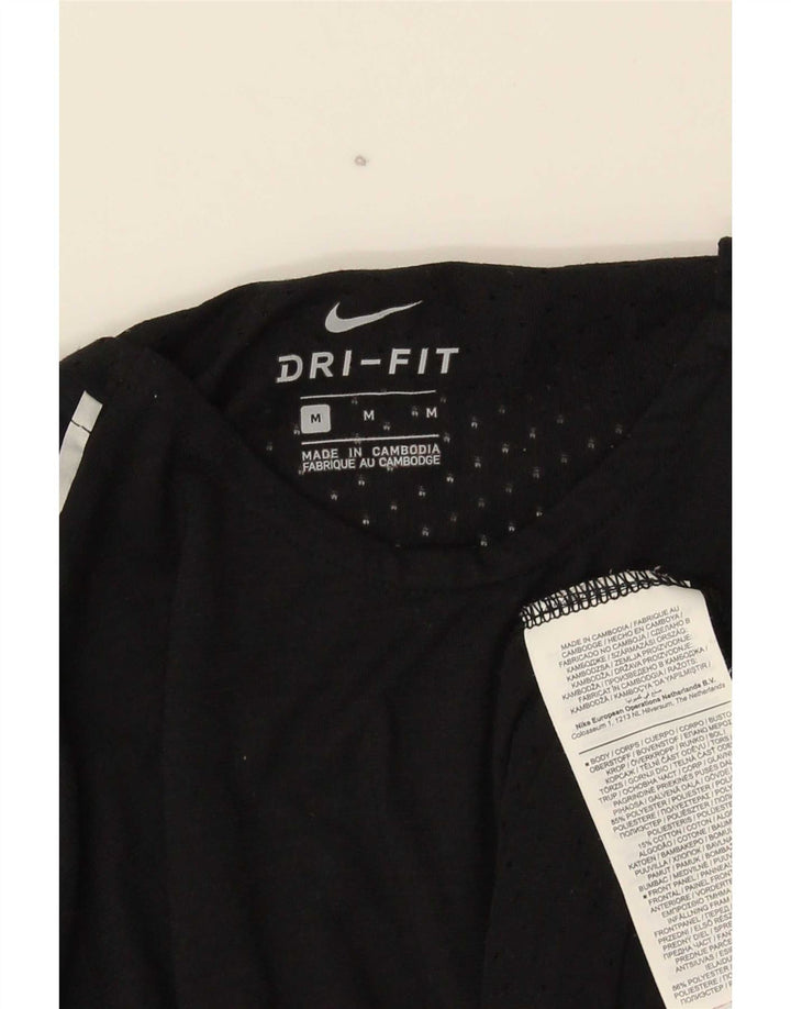 Nike Herren Dri Fit T-Shirt Top Medium Schwarz Polyester