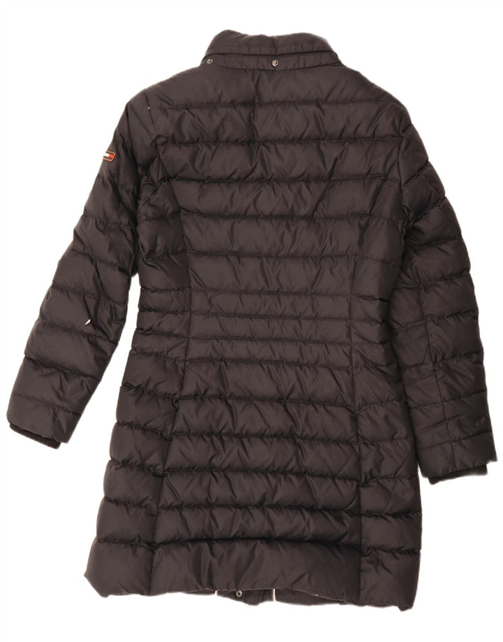 Tommy Hilfiger Damen gepolsterter Mantel UK 16 Large Schwarz Polyester