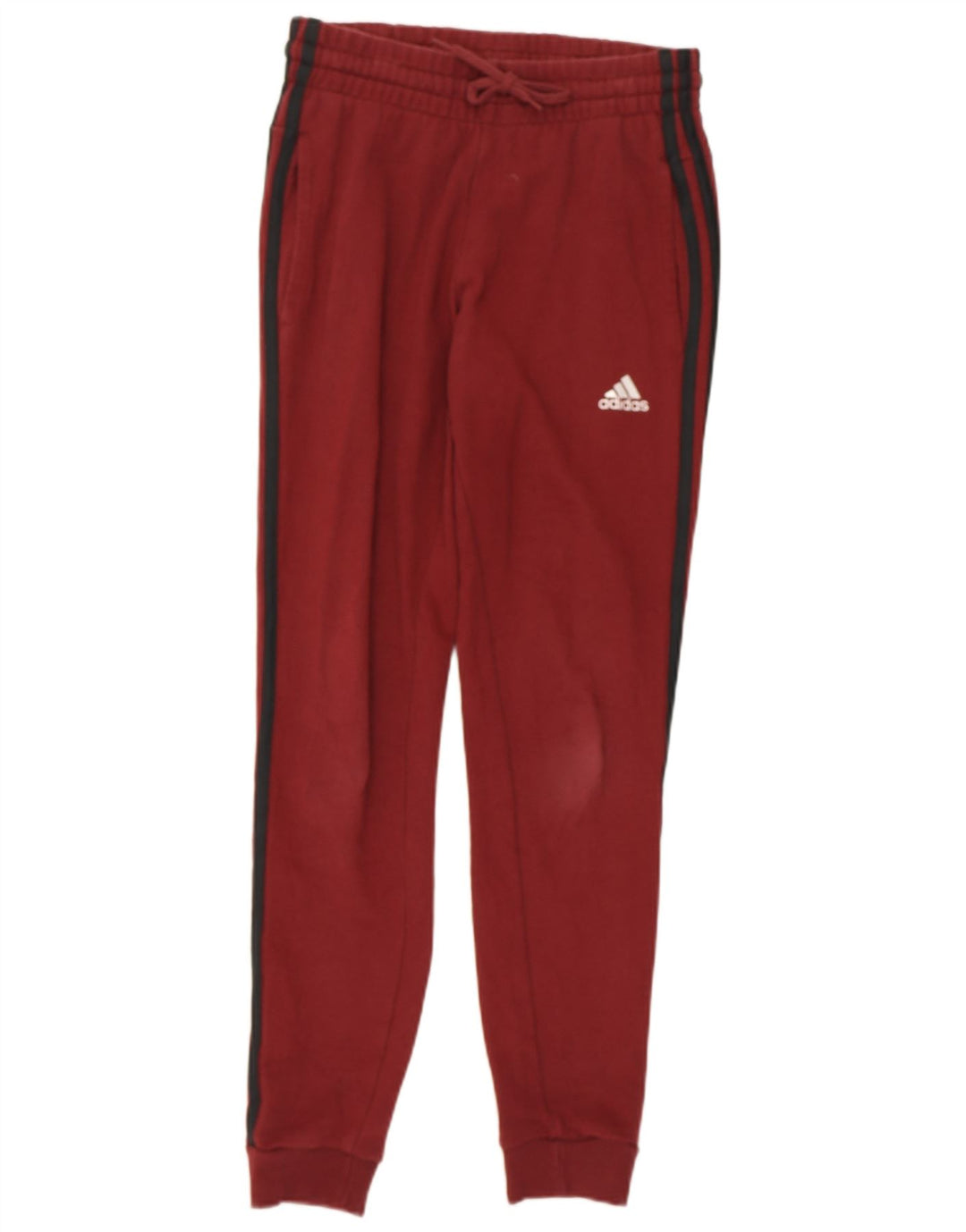 ADIDAS Damen Trainingshose Jogger UK 4/6 XS Burgund Baumwolle