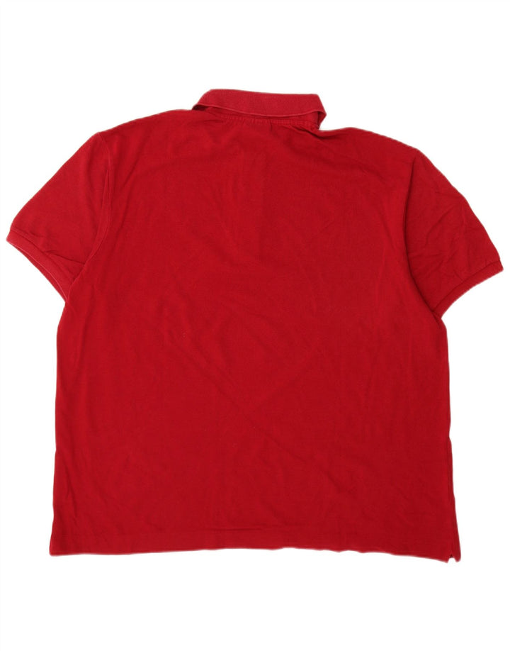 Lacoste Herren-Poloshirt, Größe 6 XL, rote Baumwolle