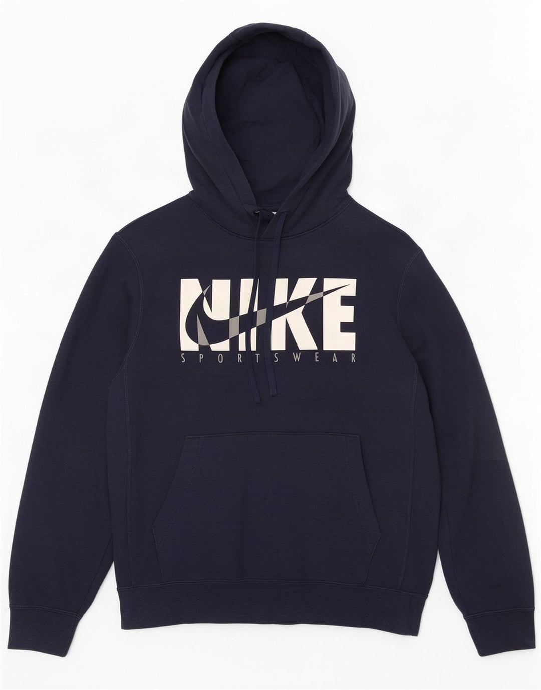 Nike Herren-Kapuzenpullover mit Grafik, Größe S, marineblau, Baumwolle
