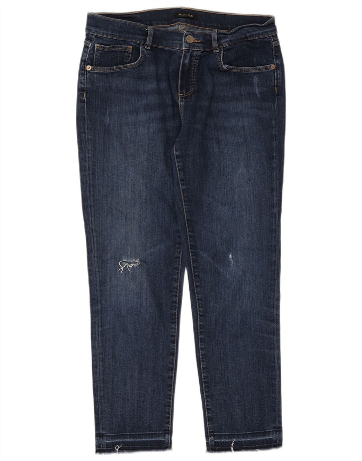Massimo Dutti Damen Slim Jeans EU 38 Small W28 L25 Blaue Baumwolle