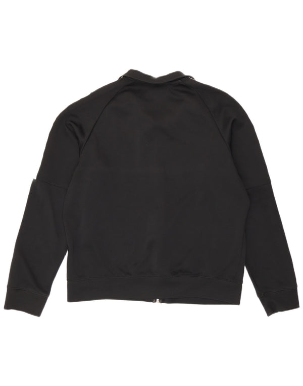 Nike Herren-Trainingsanzug-Topjacke, großes, schwarzes Farbblock-Polyester
