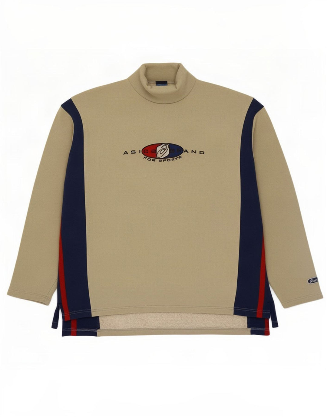Asics Herren Grafik-Sweatshirt-Pullover XL Beige Farbblock