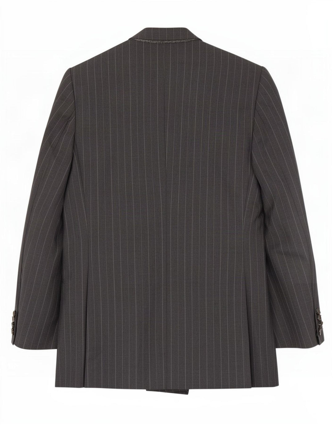 Zweireihiger Herren-Blazer von Lord, UK 38, mittelgrau gestreift, Wolle