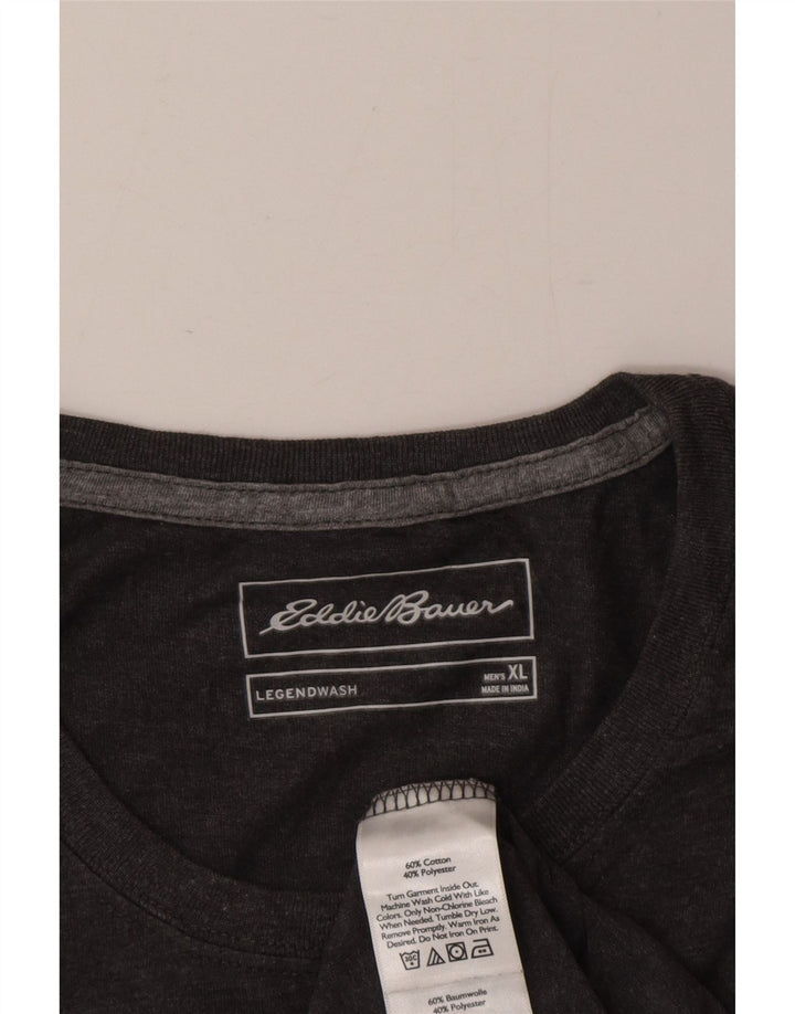 Eddie Bauer Herren Grafik T-Shirt Top XL Grau Baumwolle