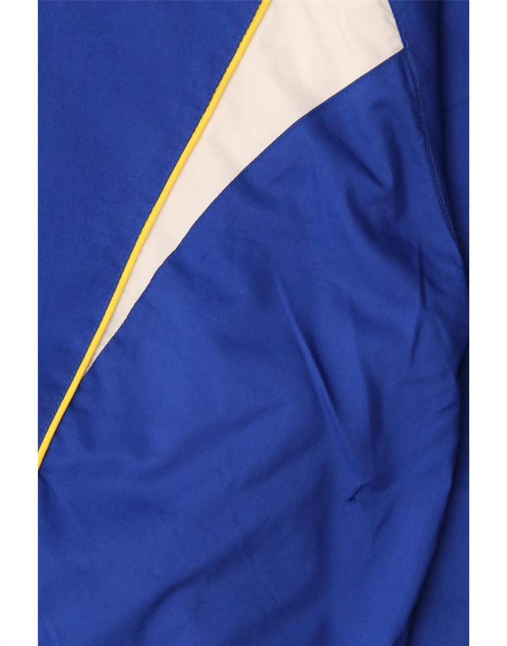 Fila Herren Regenjacke UK 38 Mittelblaues Colourblock-Polyester