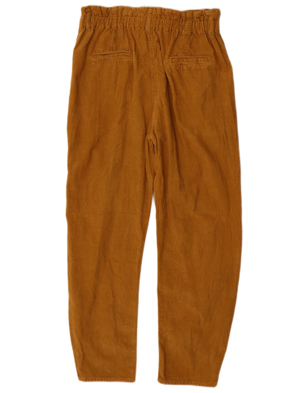 Zara Damen Cordhose mit hoher Taille, gerade, EU 36, XS, B26, L25, Beige