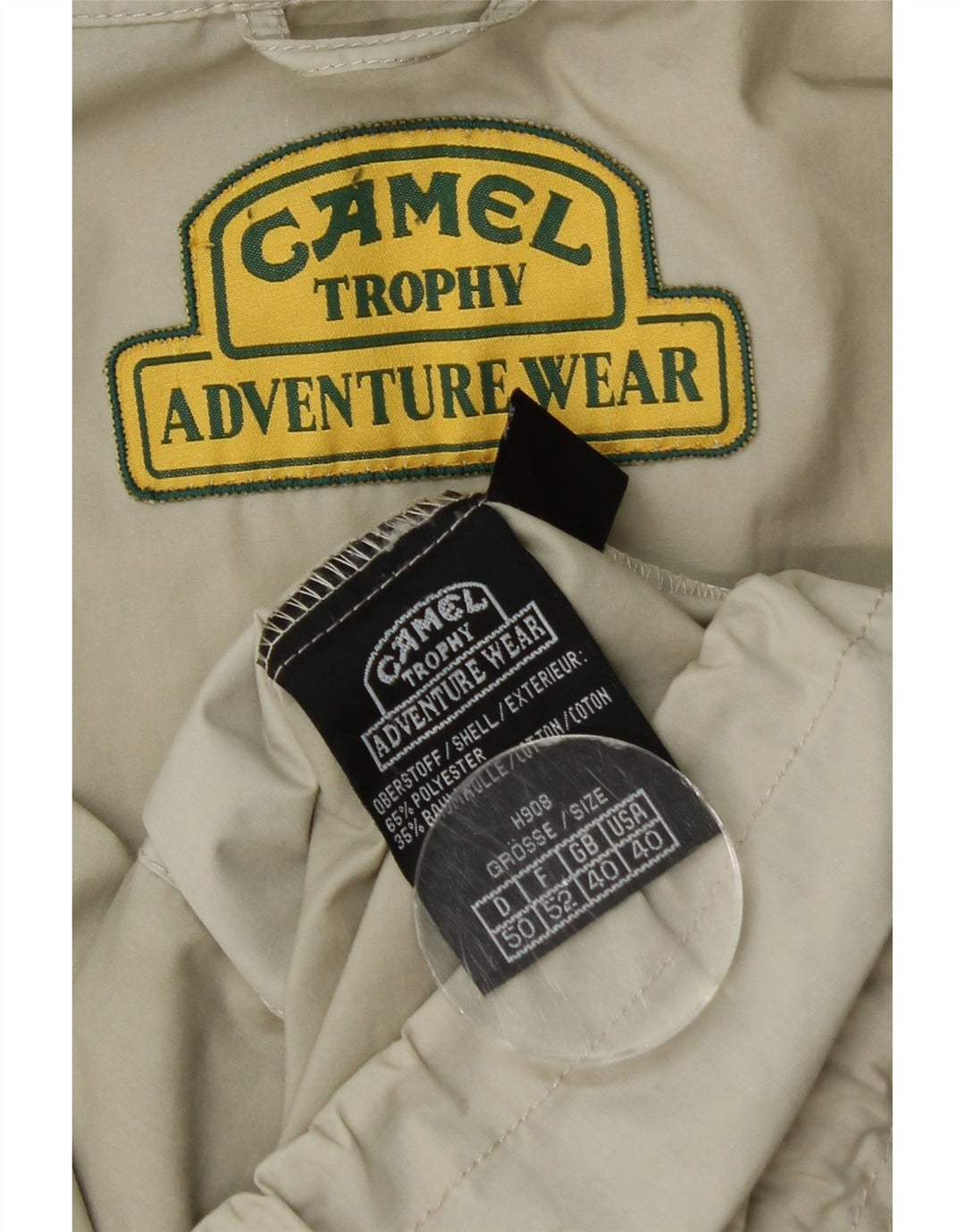 Camel Herren-Utility-Jacke UK 40 Large Beige Polyester