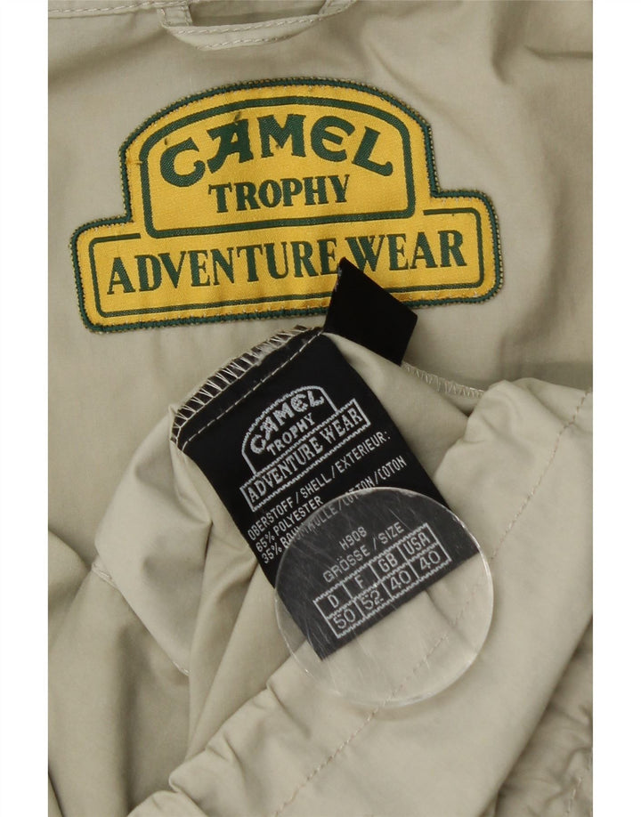 Camel Herren-Utility-Jacke UK 40 Large Beige Polyester