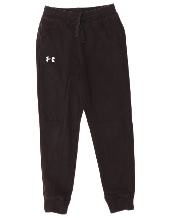UNDER ARMOUR Boys Tracksuit Trousers Joggers 9-10 Years Medium Black