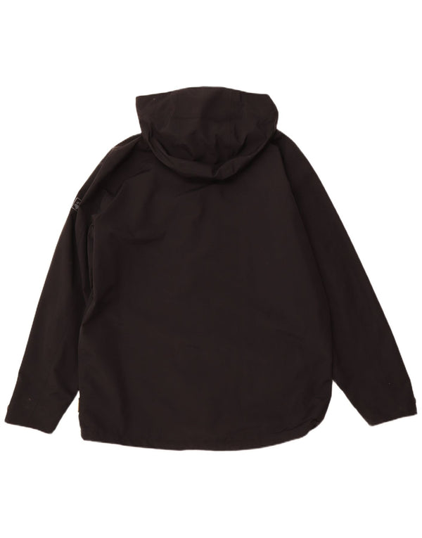 JACK WOLFSKIN Herren-Regenjacke mit Kapuze, UK 42, Größe L, Schwarz, Polyamid