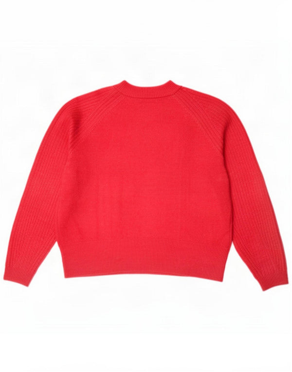 Marks & Spencer Damen-Pullover mit Rundhalsausschnitt, übergroß, Größe UK 14, Mittelrosa