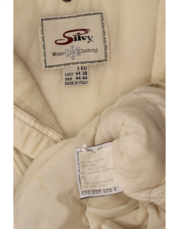 Silvy Damen-Anorakjacke mit Kapuze, EU 38, Mittel, gebrochenes Weiß, Paisleymuster