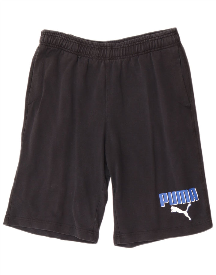 Puma Herren Graphic Regular Sport Shorts Medium Schwarz Sport