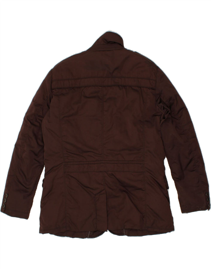 GEO SPIRIT Herren-Militär-Jacke, gepolstert, Größe 56, 3XL, kastanienbraunes Polyester