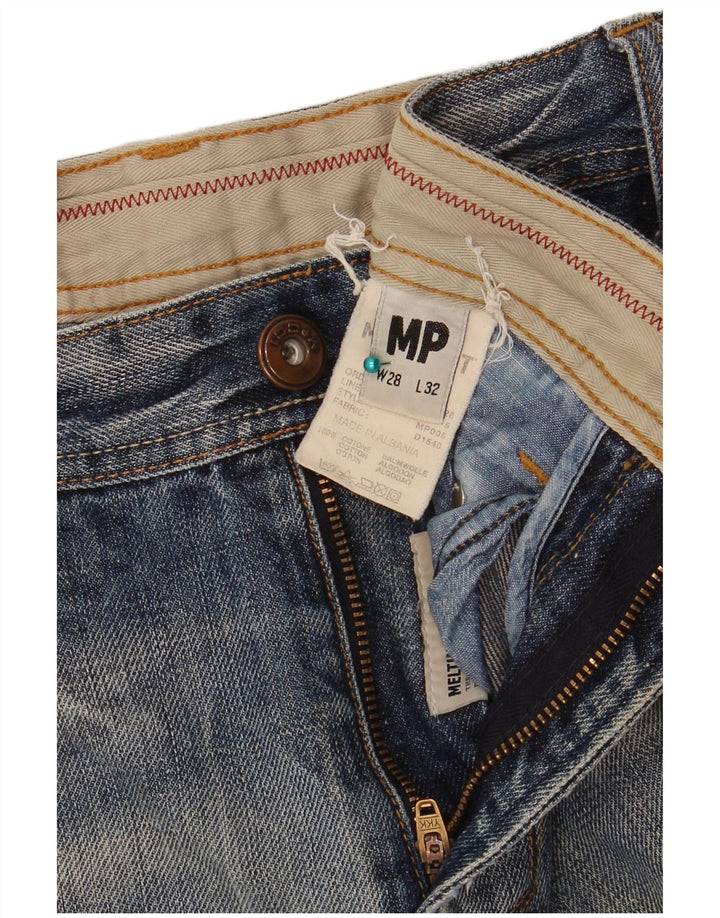 Meltin' Pot Herren Distressed Slim Jeans W28 L32 Blaue Baumwolle