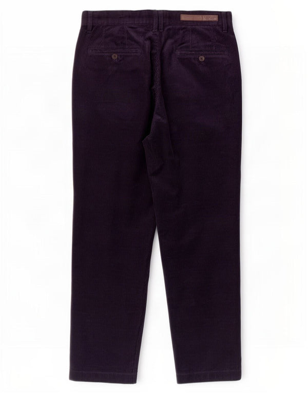Zara Mens Crop Tapered Corduroy Trousers EU 38 Small W30 L25 Navy Blue