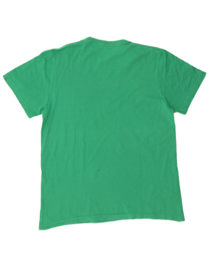 Converse Herren Grafik-T-Shirt-Oberteil aus mittelgrüner Baumwolle