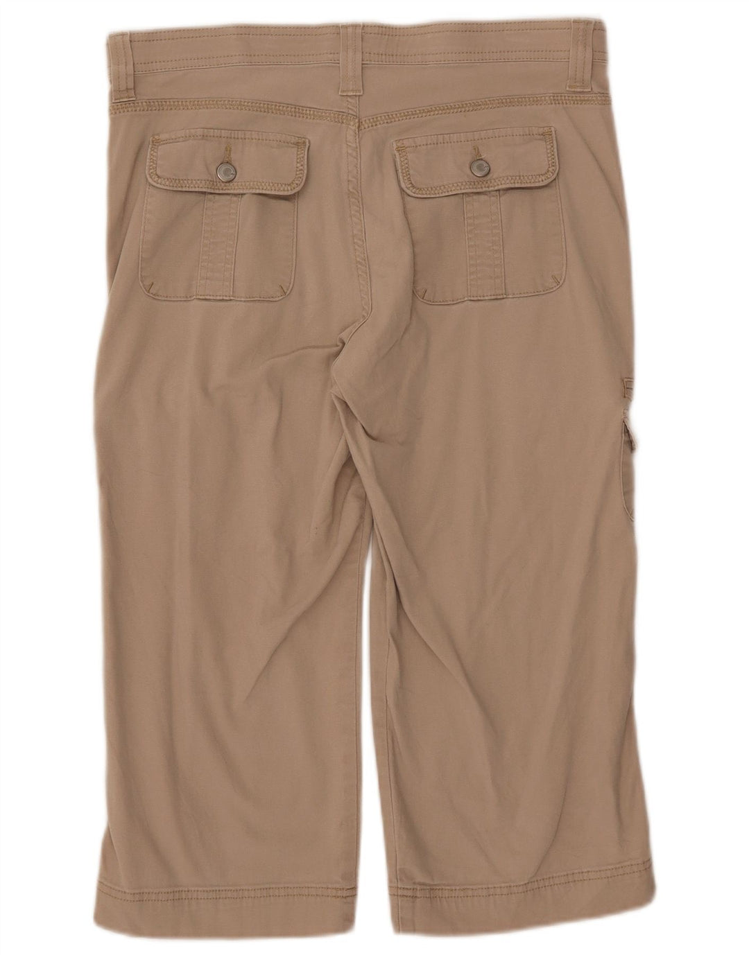 LEE Damen gerade Cargo-Capri-Hose, US 12, Größe L, W34, L20, Beige, Baumwolle