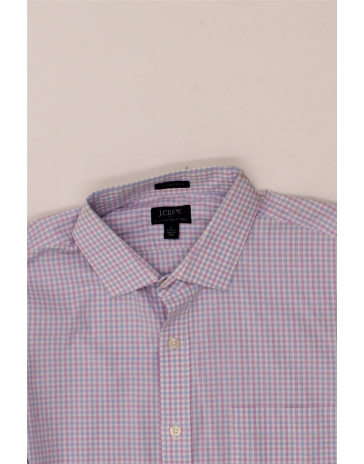 J. CREW Mens Thompson Shirt Size 16 1/2 Large Purple Check Cotton Vintage J. Crew and Second-Hand J. Crew from Messina Hembry 