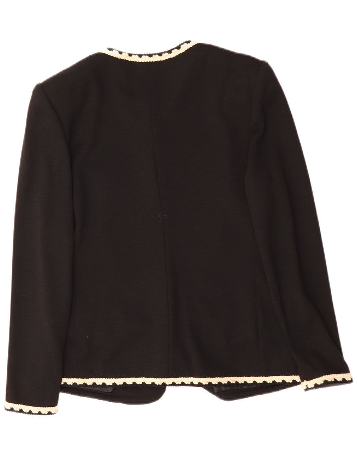 LUISA SPAGNOLI Damen 5-Knopf-Blazerjacke IT 44 Mittelschwarzes Acetat