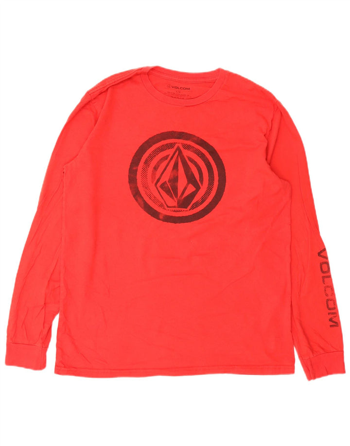 Volcom Herren-Grafik-T-Shirt, langärmelig, groß, aus roter Baumwolle