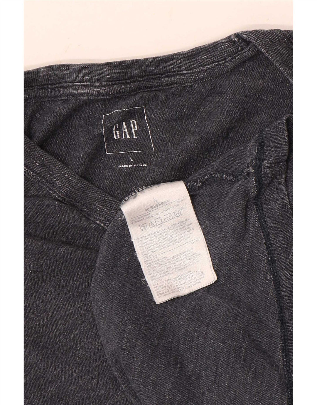 Gap Herren-T-Shirt-Oberteil, groß, grau gesprenkelte Baumwolle