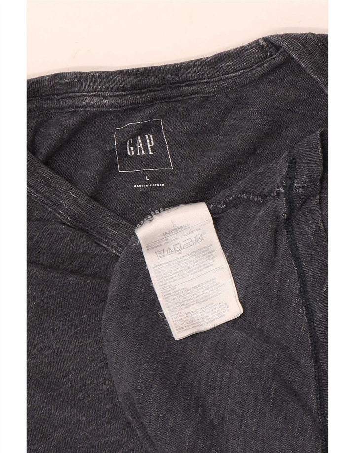 Gap Herren-T-Shirt-Oberteil, groß, grau gesprenkelte Baumwolle