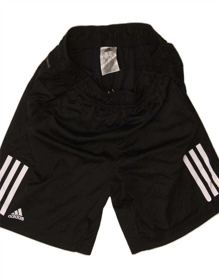 ADIDAS Boys Climalite Sport Shorts 11-12 Years Black Polyester Vintage Adidas and Second-Hand Adidas from Messina Hembry 