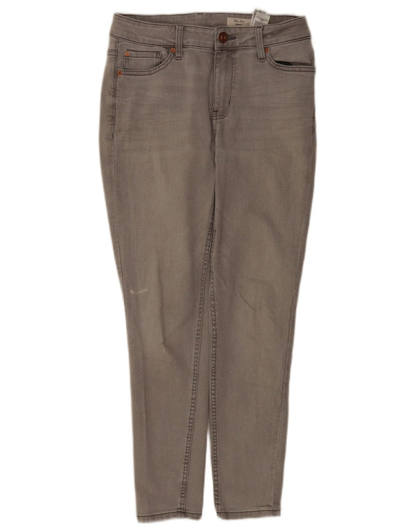 Marks & Spencer Damen The Ivy Skinny Jeans UK 10 Small W30 L27 Graue Baumwolle