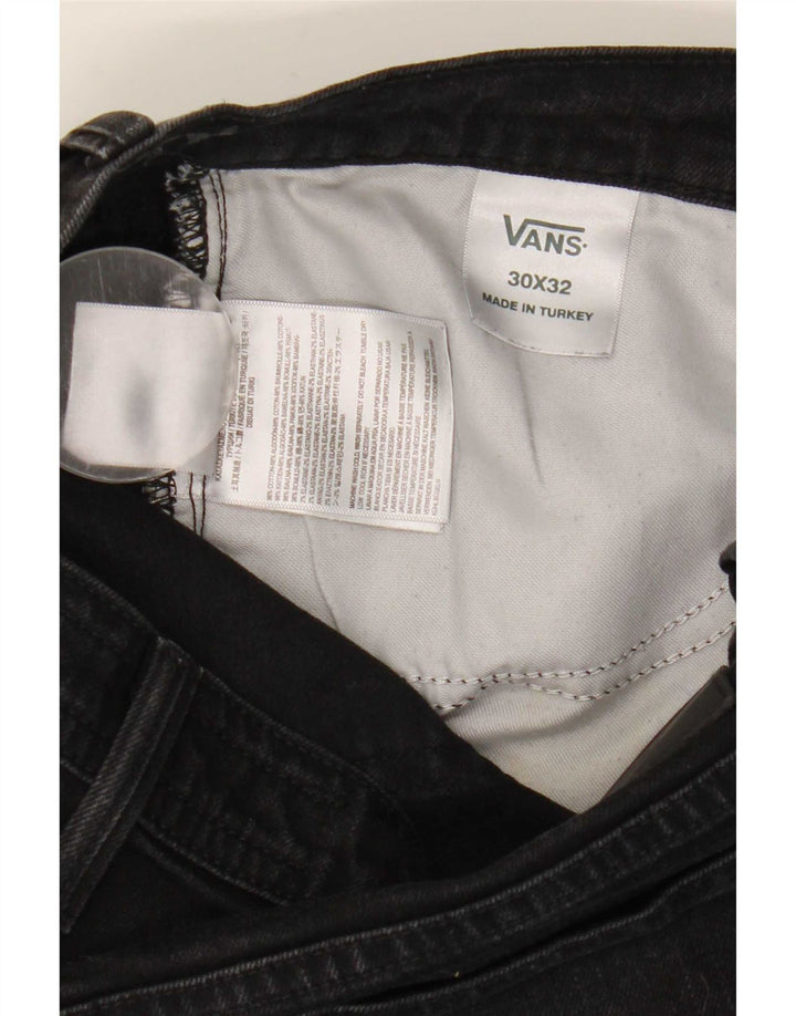 Vans Herren Bootcut Jeans W30 L32 Schwarze Baumwolle