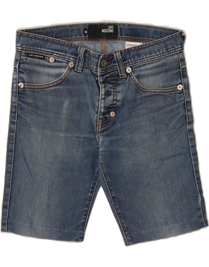 MOSCHINO Womens Denim Shorts W30 Medium Blue Cotton Vintage Moschino and Second-Hand Moschino from Messina Hembry 