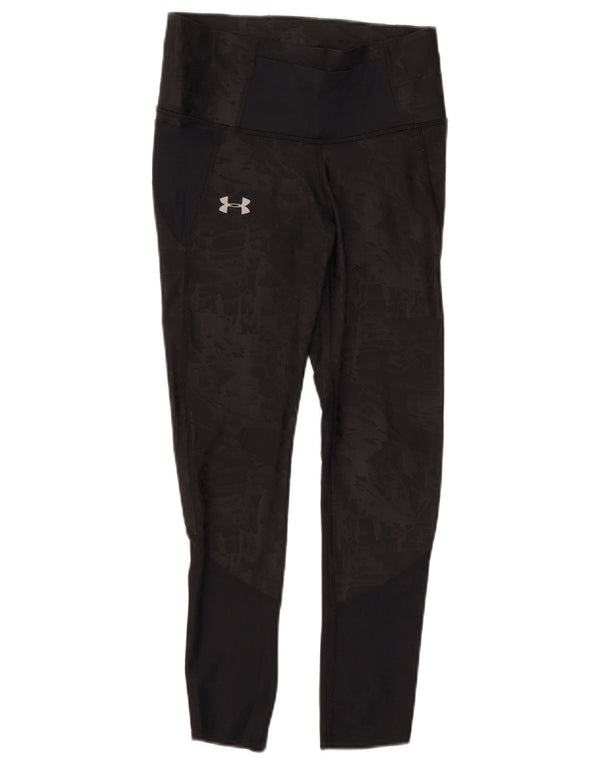 UNDER ARMOUR Damen Heat Gear Leggings UK 10 Small Graue Tarnung